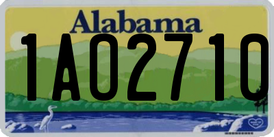 AL license plate 1AO2710