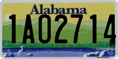 AL license plate 1AO2714