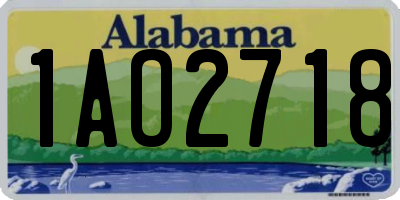 AL license plate 1AO2718