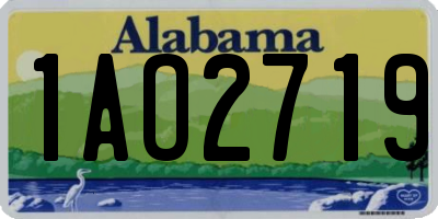 AL license plate 1AO2719