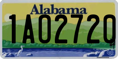 AL license plate 1AO2720