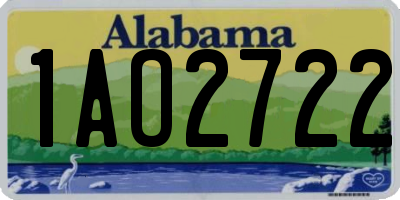 AL license plate 1AO2722