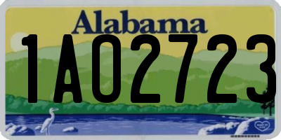 AL license plate 1AO2723