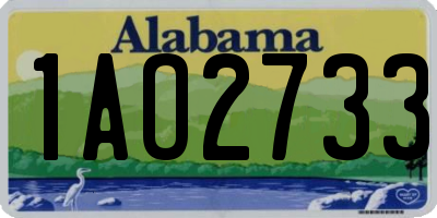AL license plate 1AO2733