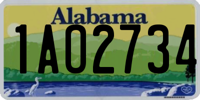 AL license plate 1AO2734