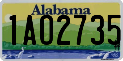 AL license plate 1AO2735