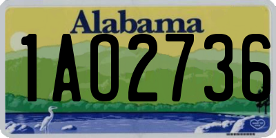 AL license plate 1AO2736