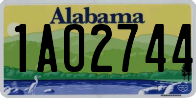 AL license plate 1AO2744
