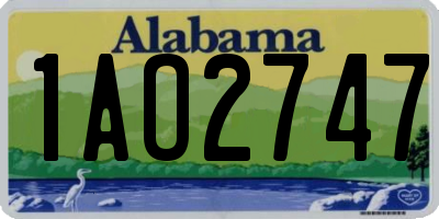 AL license plate 1AO2747