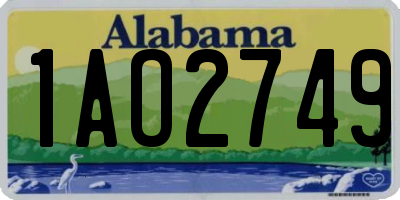 AL license plate 1AO2749