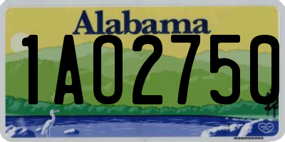AL license plate 1AO2750