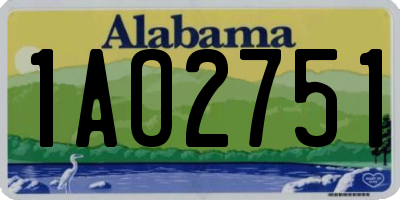 AL license plate 1AO2751