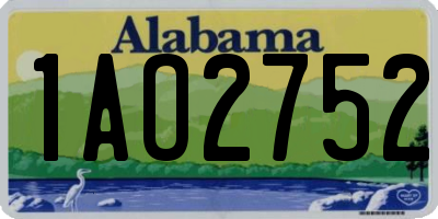 AL license plate 1AO2752