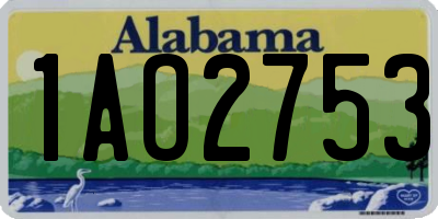 AL license plate 1AO2753