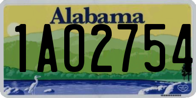 AL license plate 1AO2754