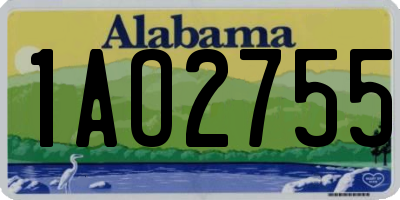 AL license plate 1AO2755