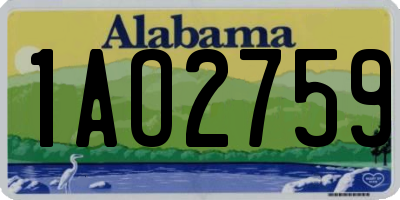AL license plate 1AO2759