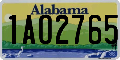 AL license plate 1AO2765