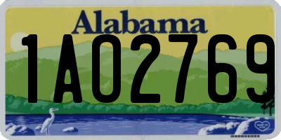 AL license plate 1AO2769