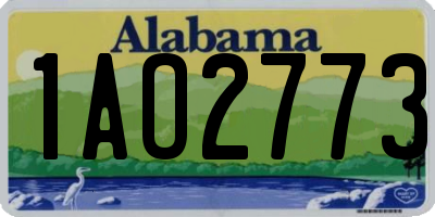 AL license plate 1AO2773