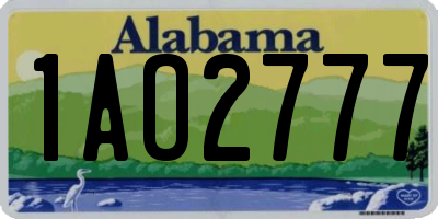 AL license plate 1AO2777