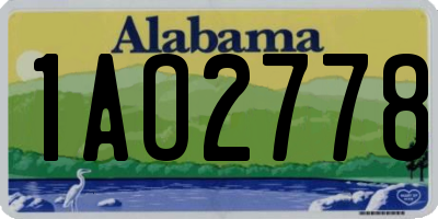 AL license plate 1AO2778
