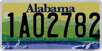 AL license plate 1AO2782