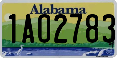 AL license plate 1AO2783