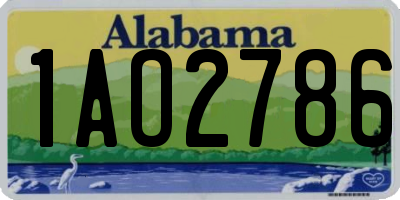 AL license plate 1AO2786