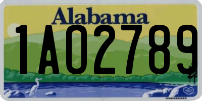 AL license plate 1AO2789