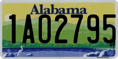 AL license plate 1AO2795