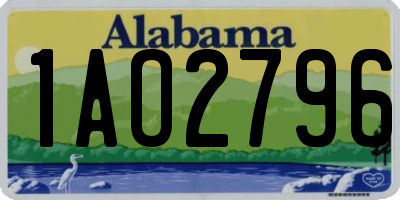 AL license plate 1AO2796