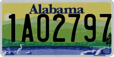 AL license plate 1AO2797