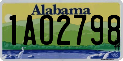 AL license plate 1AO2798