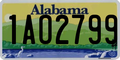 AL license plate 1AO2799