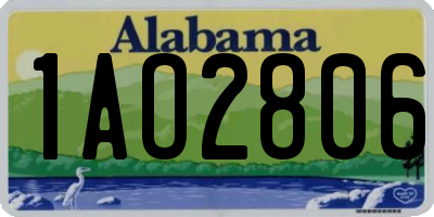 AL license plate 1AO2806