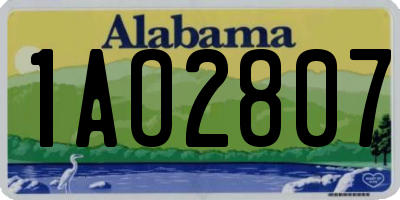 AL license plate 1AO2807