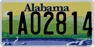 AL license plate 1AO2814