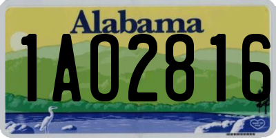 AL license plate 1AO2816
