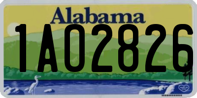 AL license plate 1AO2826