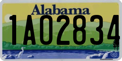 AL license plate 1AO2834