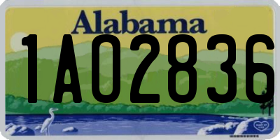 AL license plate 1AO2836