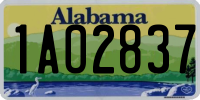 AL license plate 1AO2837