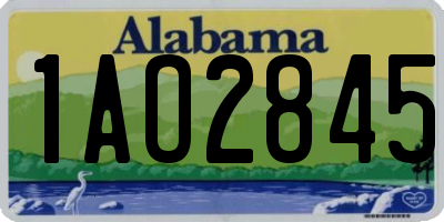 AL license plate 1AO2845