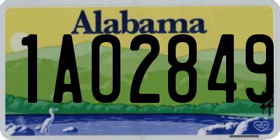 AL license plate 1AO2849