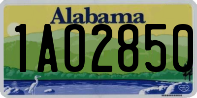 AL license plate 1AO2850