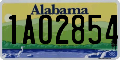 AL license plate 1AO2854
