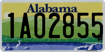 AL license plate 1AO2855