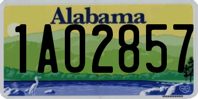 AL license plate 1AO2857
