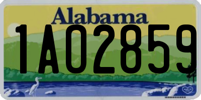 AL license plate 1AO2859
